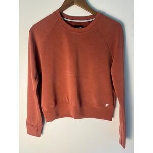 Fundamental Coast Sweatshirt W XS Rust Orange Raglan Sleeve Crew Neck Athleisure